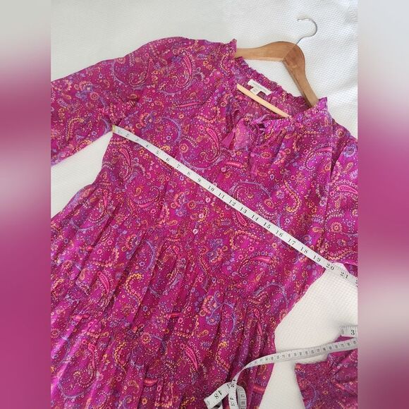 Beachlunchlounge Bohemian Pink Tiered Ruffled Sundress New With Tags - Picture 8 of 10